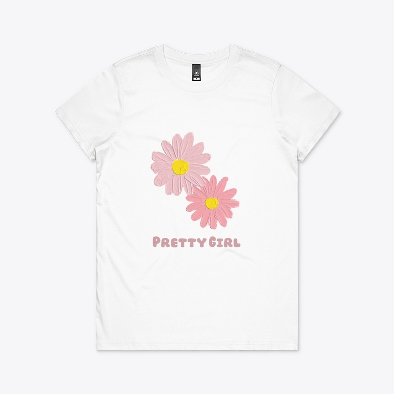 PRETTY GIRL FLOWER PRINTED DESIGN.