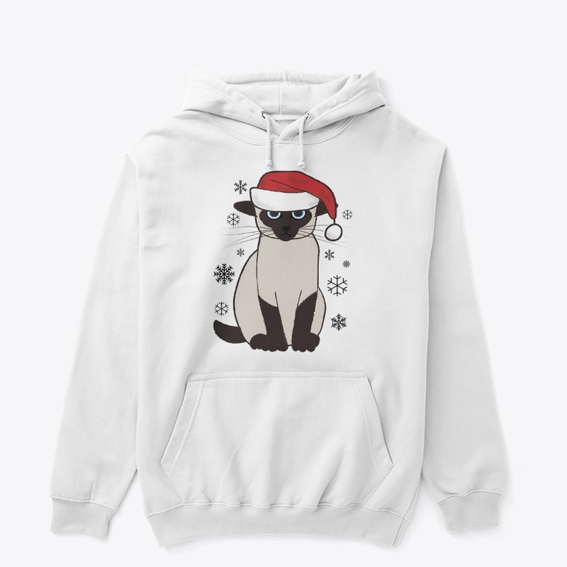 siamese santa funny Christmas Cat