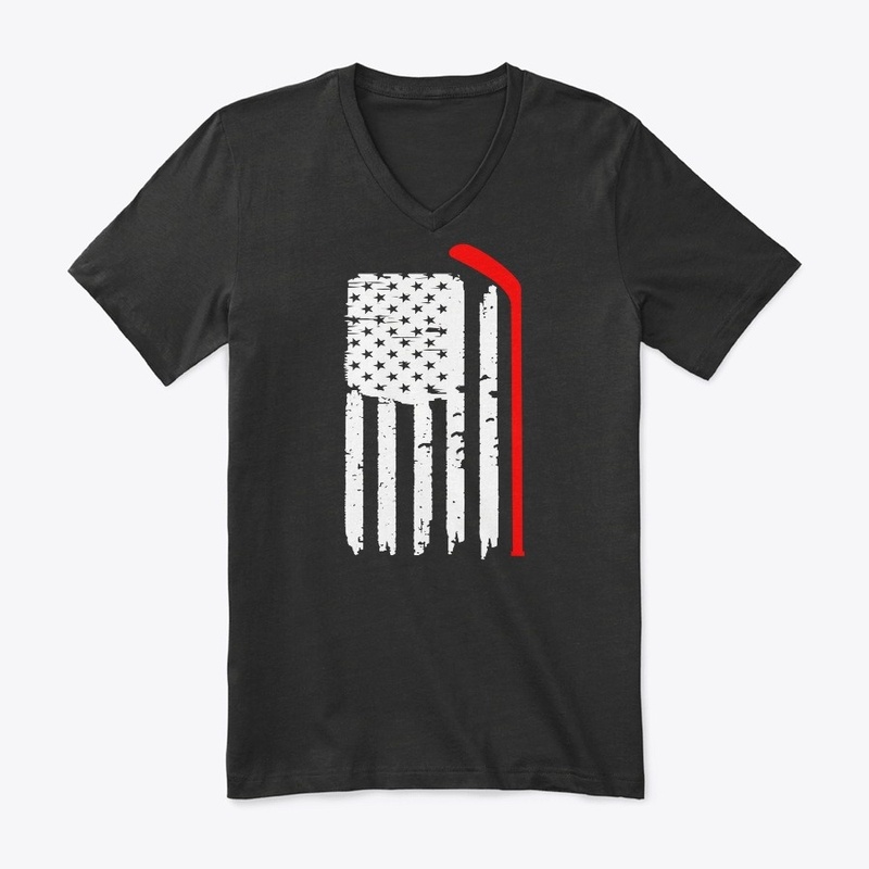 American Flag Hockey USA Patriotic Gift 