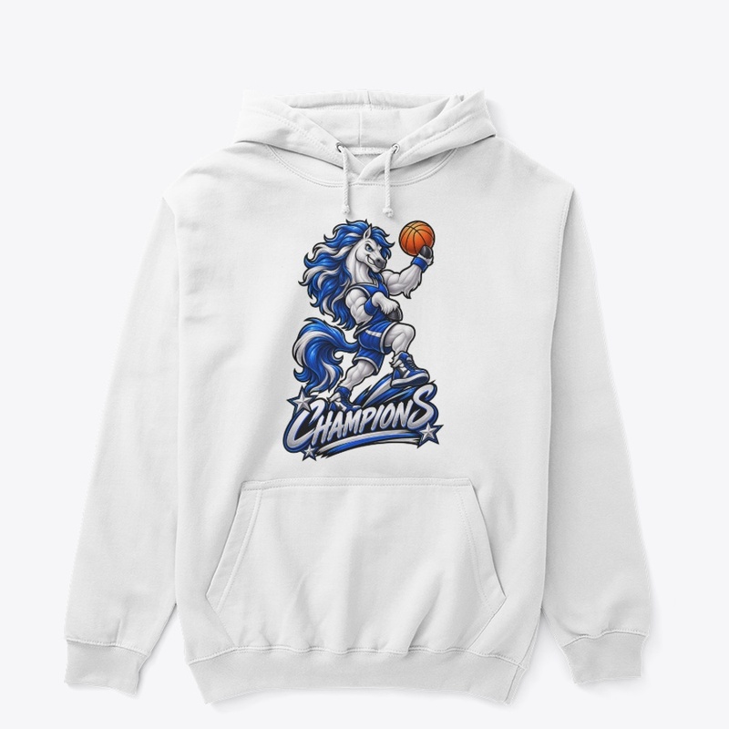 Powerful Horse Basketball Mascot 