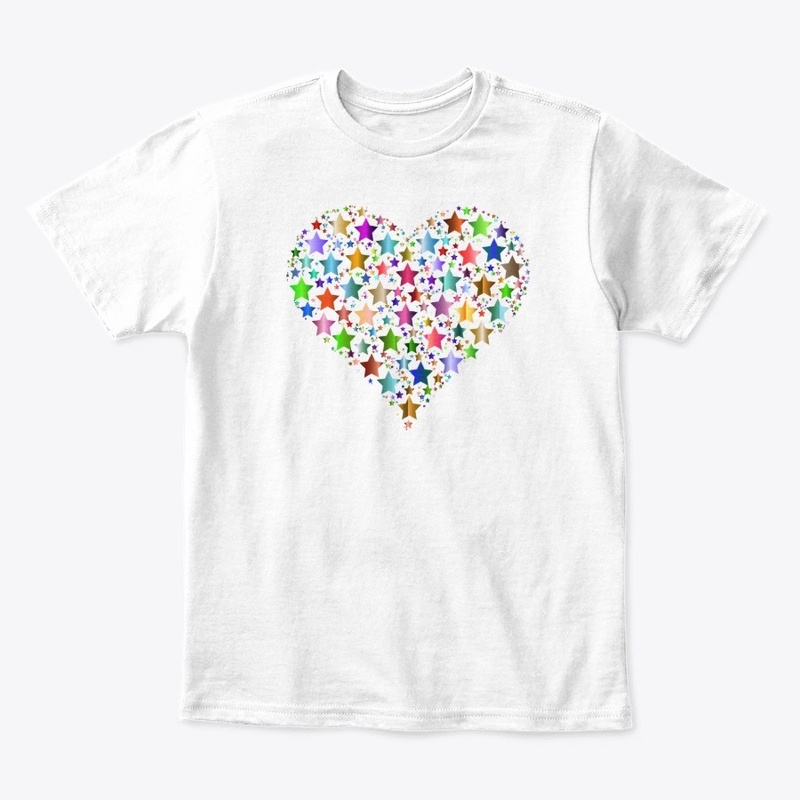 colorful stars heart shape