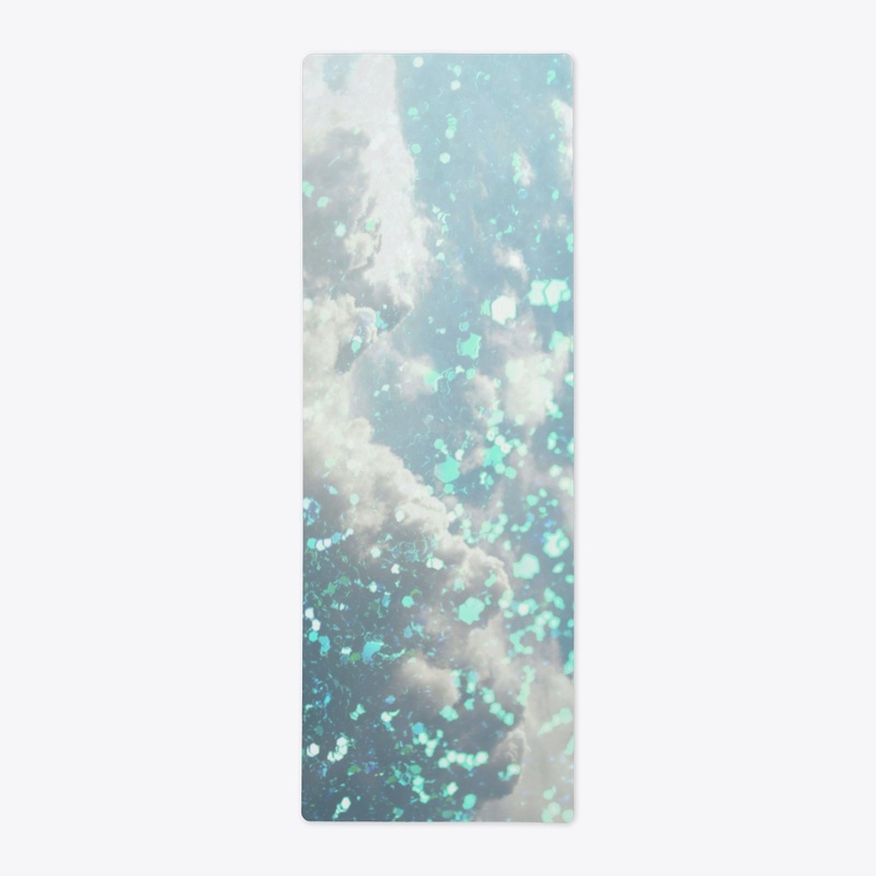 Blue Glitter Clouds