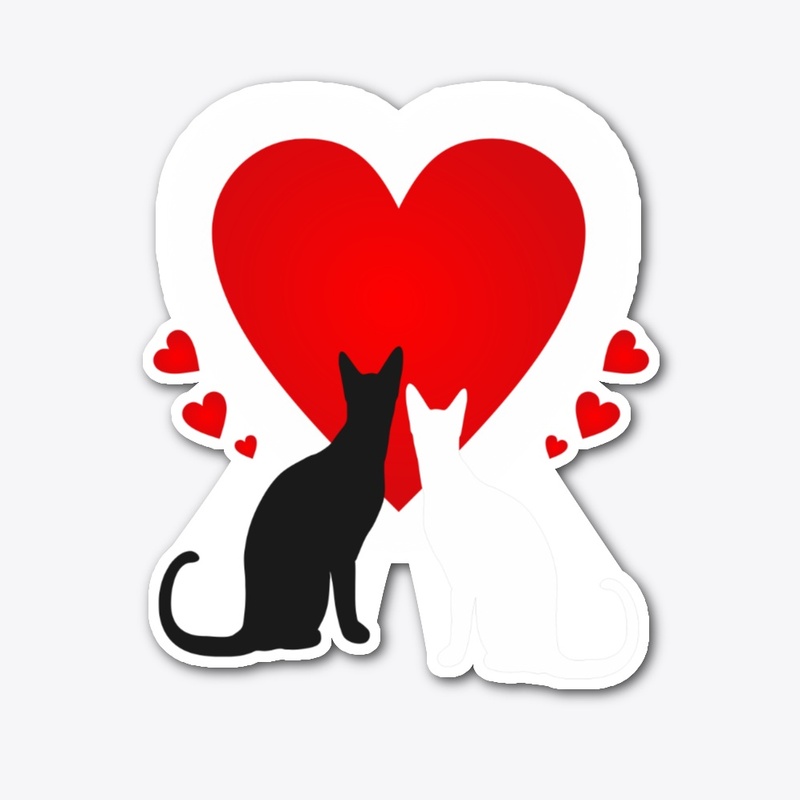 Cat Couple in Love