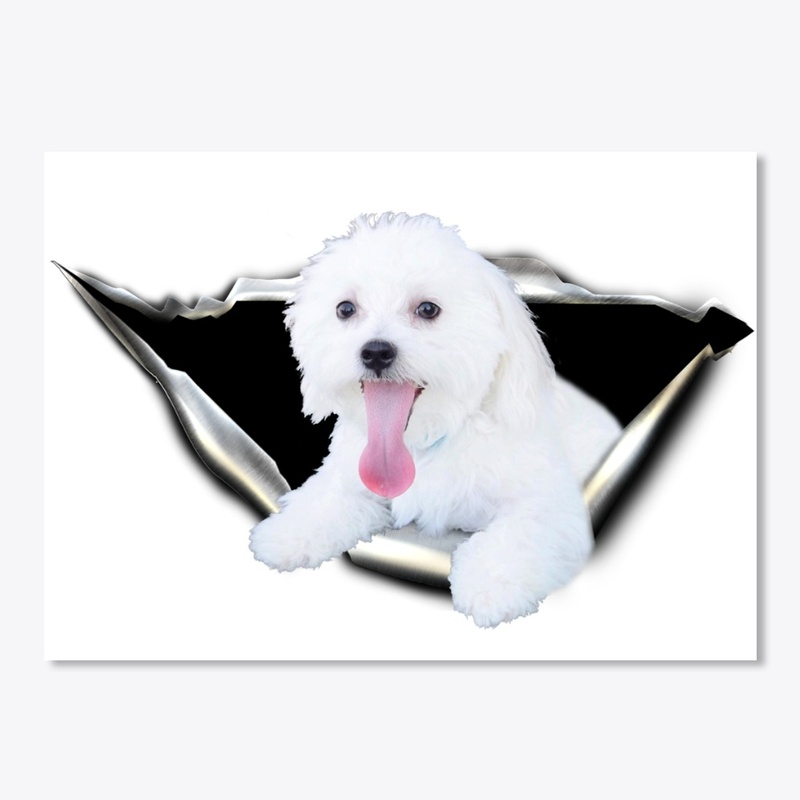 morkie 3D Car sticker
