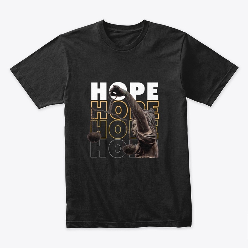 Black and yellow modern hope T Shirt