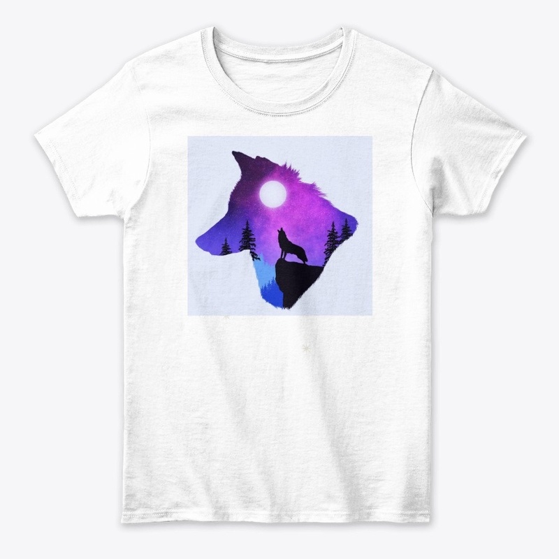 Wolf and the moon