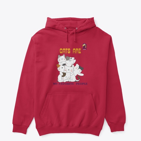 Cats Are My Favorite People Red T-Shirt Front