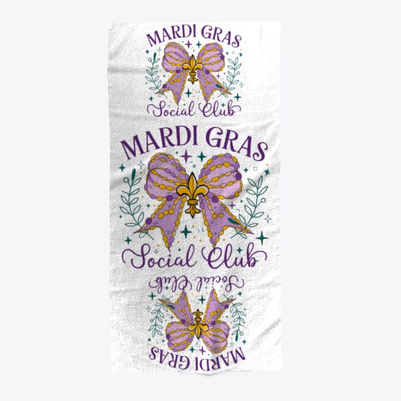 Stylish Mardi Gras Bow & Fleur