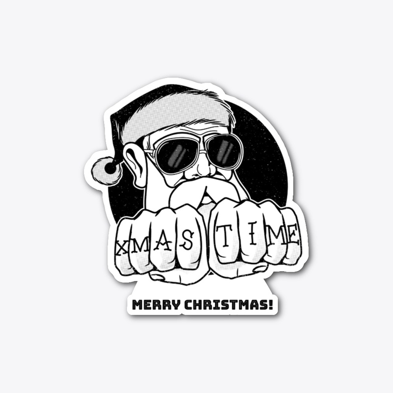 Christmas sticker bad Santa