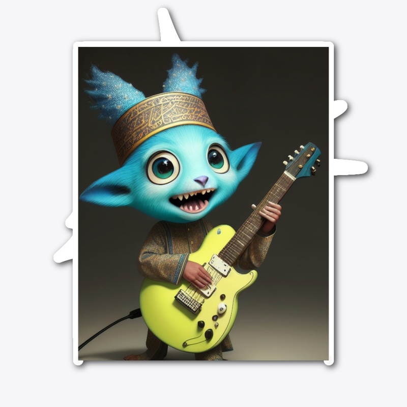 Really Cute Creature Jamming on Guitar