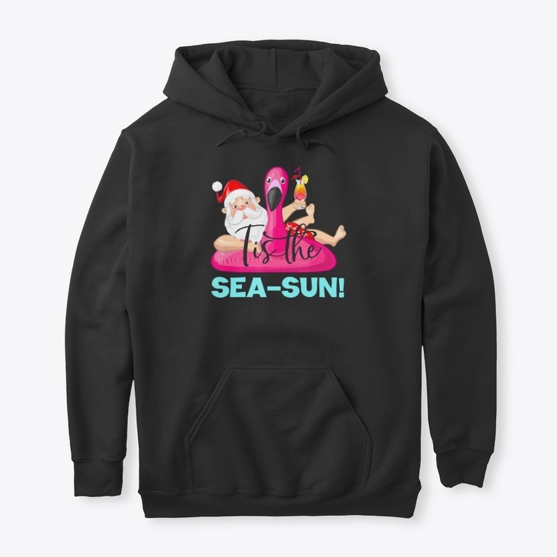 Santa Claus Flamingo Float Tis The Sea S