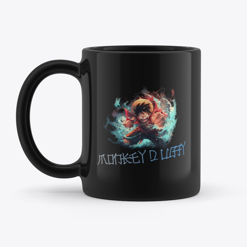 Luffy black mug 
