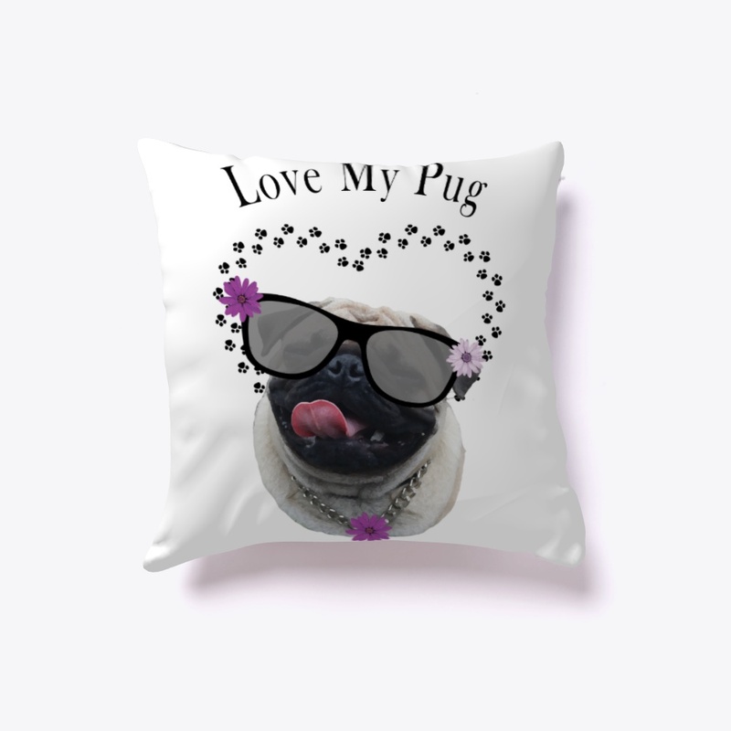 Love My Pug in Sunglasses