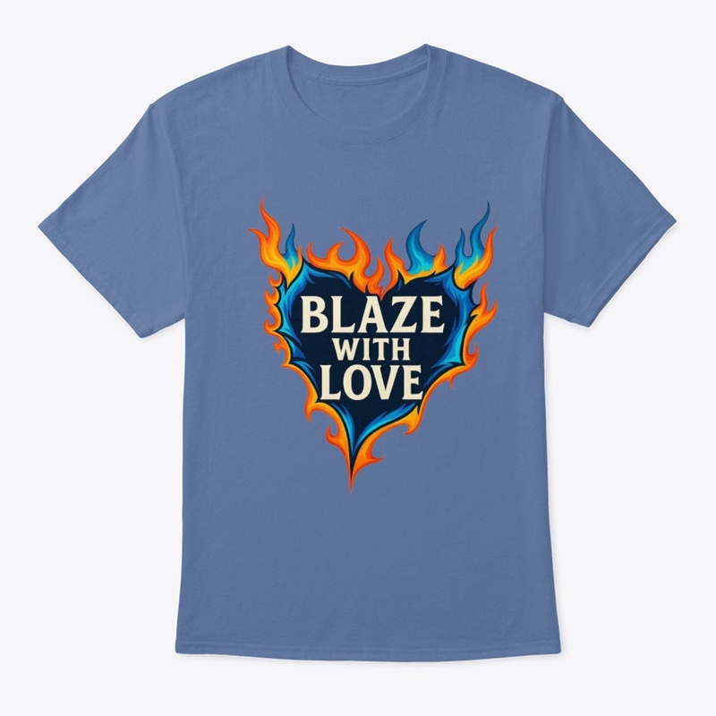 Blaze With Love – Flaming Heart Print