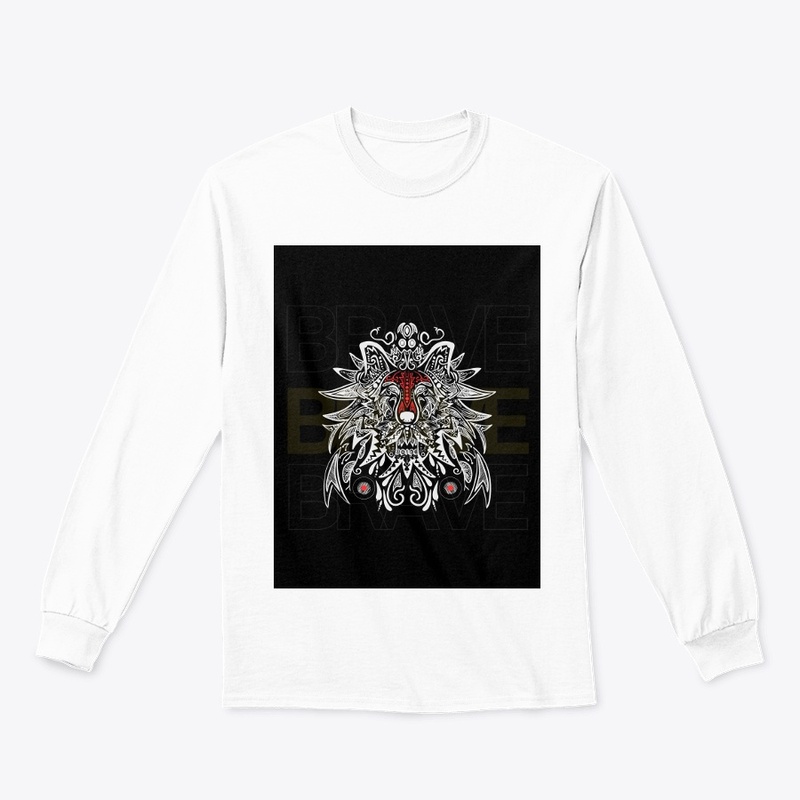 Black and White  Brave T-shirt .