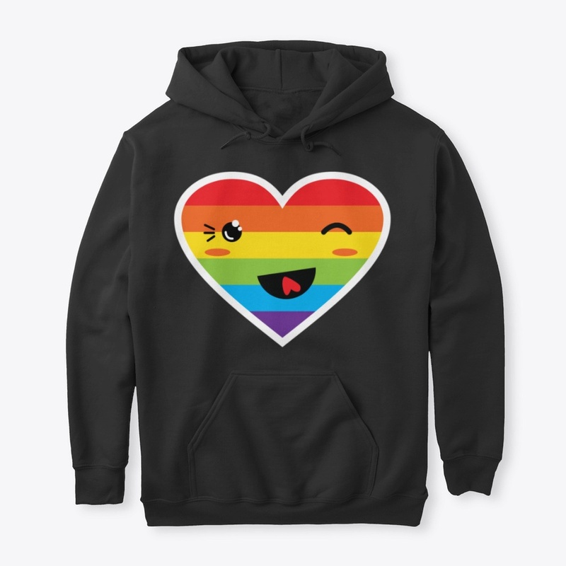 Cute Rainbow Happy Heart LBGT Month