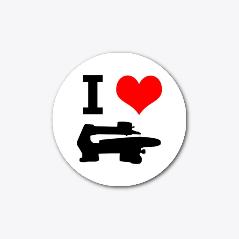 I Heart Scroll Saw - Sticker