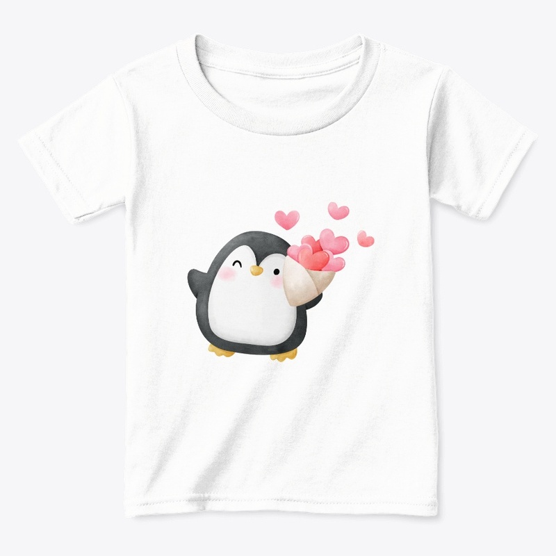 VALENTINE'S DAY - PENGUIN - Toddler Tee 