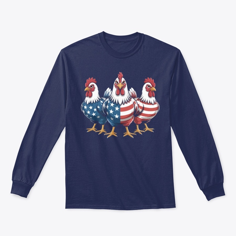 Patriotic Rooster USA 4th July Farmer 