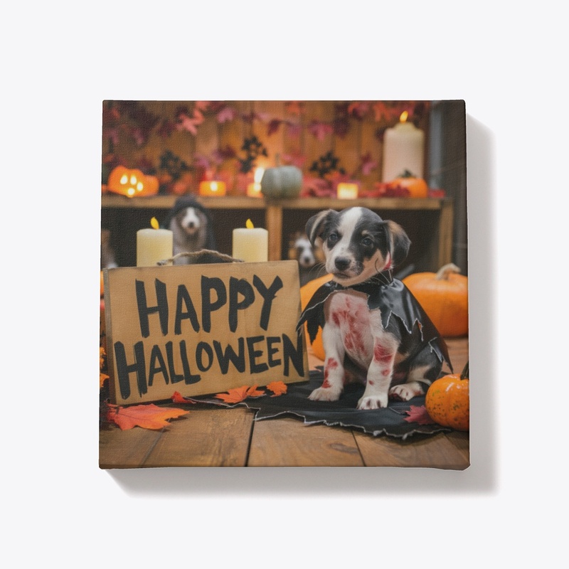 Halloween Puppy Wall Art Gift