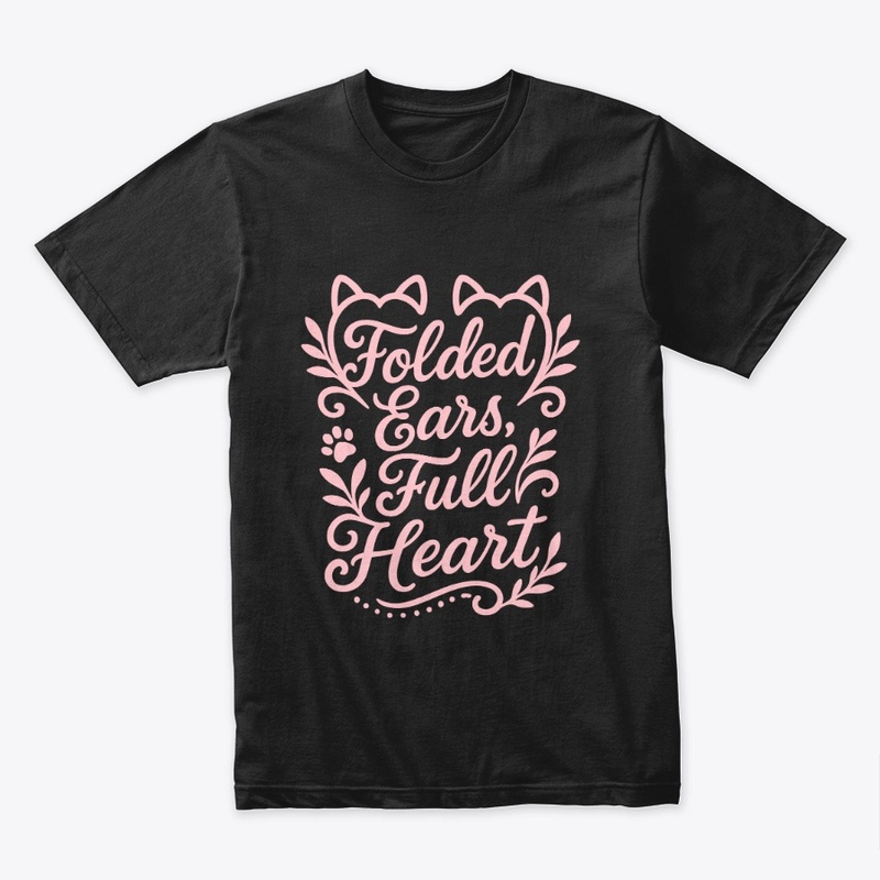 Folded Ears, Full Heart Scottish Cat Tee