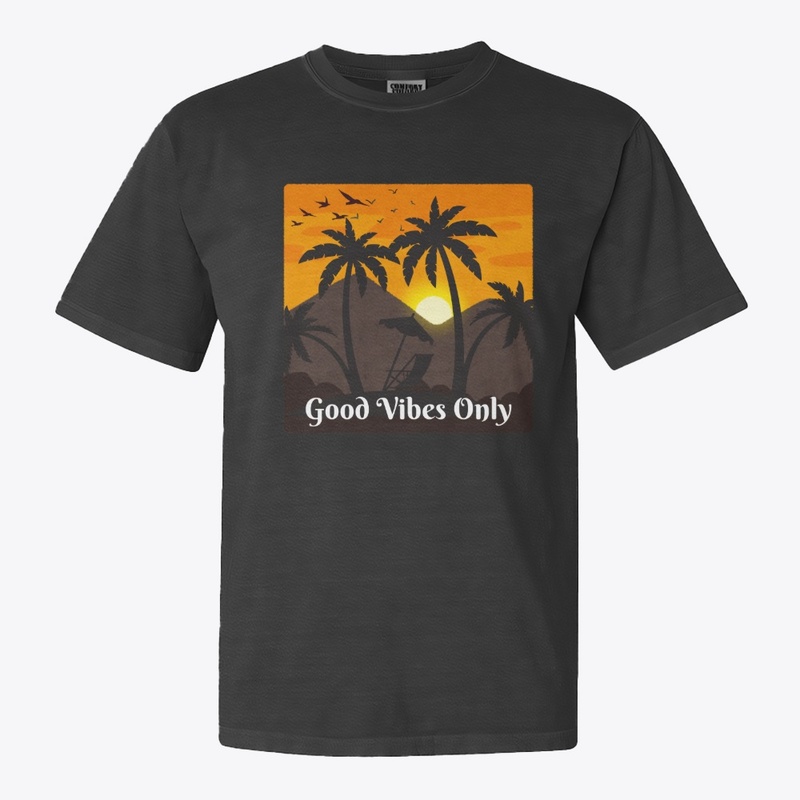 Good Vibes Only Tropical Sunset