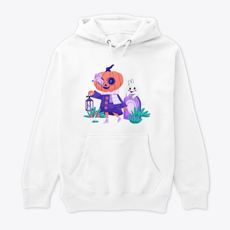 Halloween with Pumpkin and Ghost
