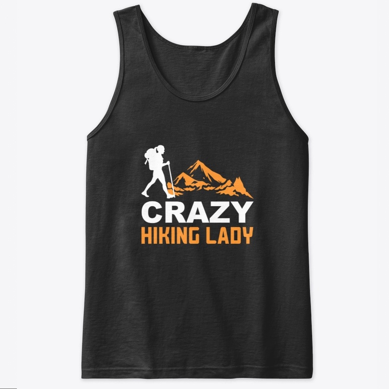 crazy hiking lady