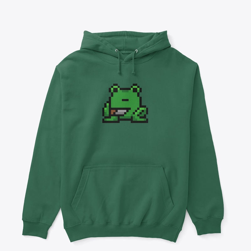 Pixel Frog with a knife 1