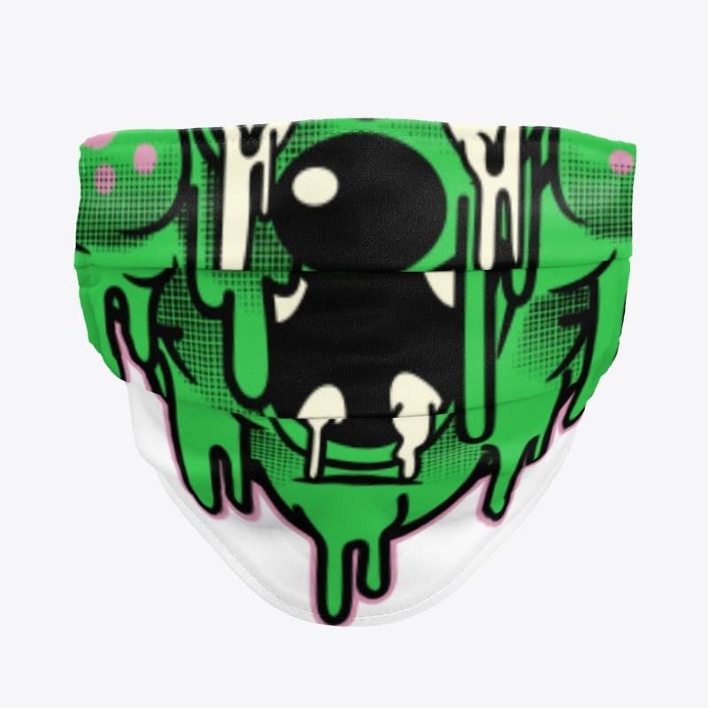 Green Crying Dog Face Mask