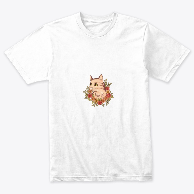 I love cat vector t shirt