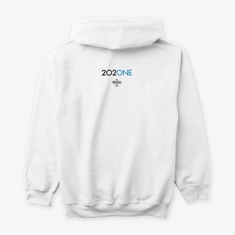 Swimming Heartbeat Tokyo 2021 Edition White T-Shirt Back