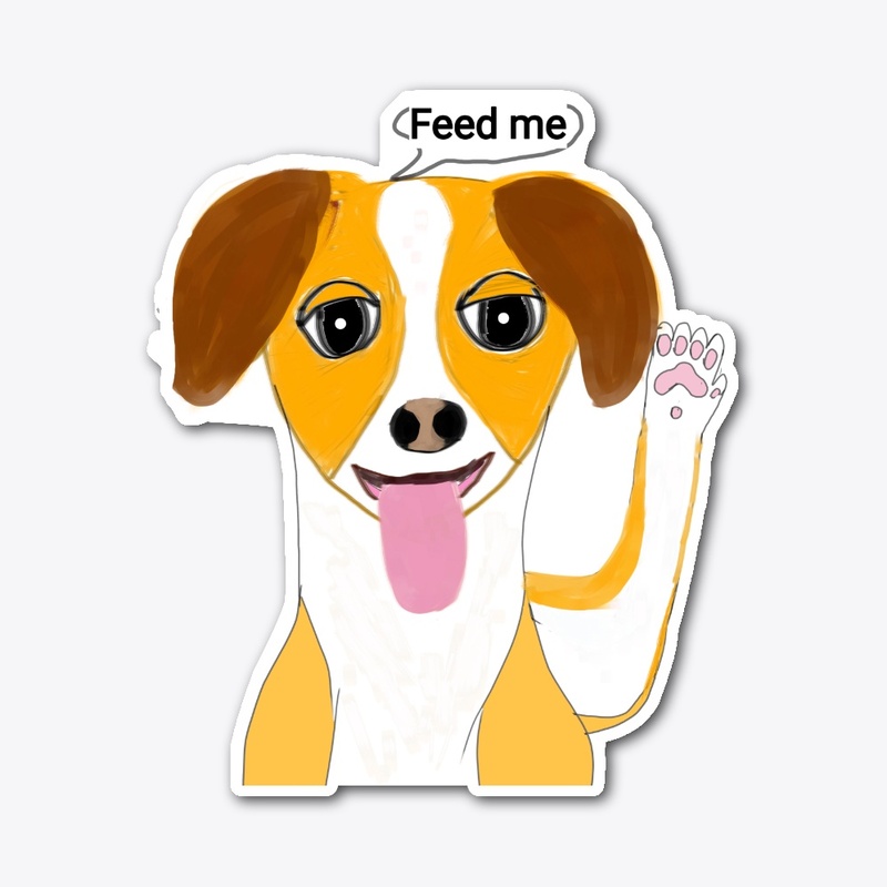 Cute drawing of Kooiker puppy