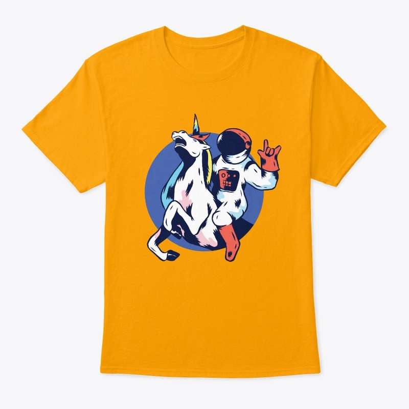 Astronaut Riding Unicorn T Shirt