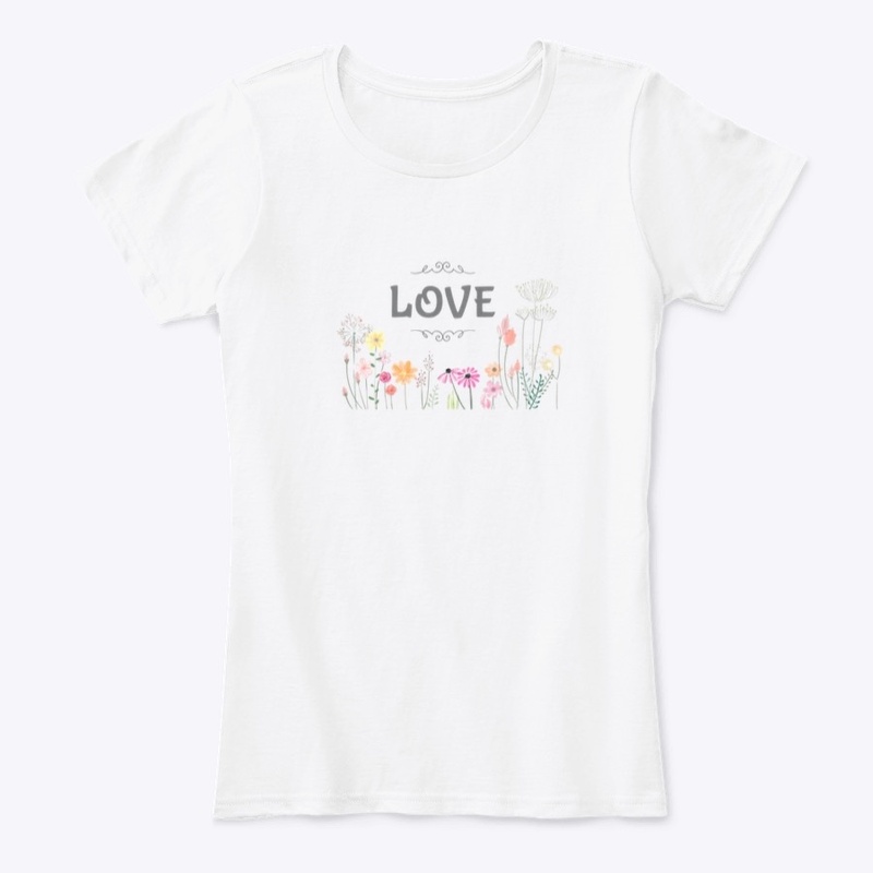 Love and flowers t shirt