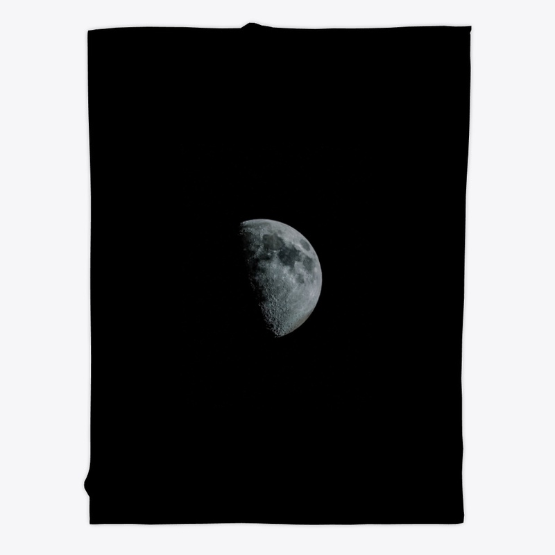 Moon from space print objects