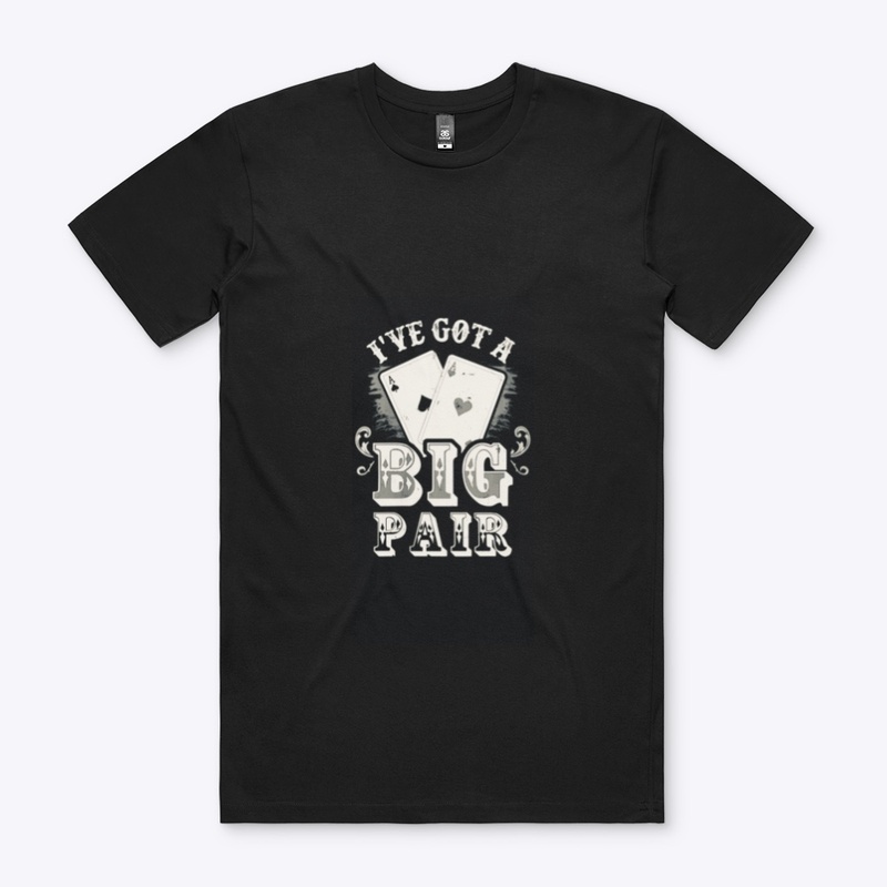 Black T-shirt with a Funny poker joke