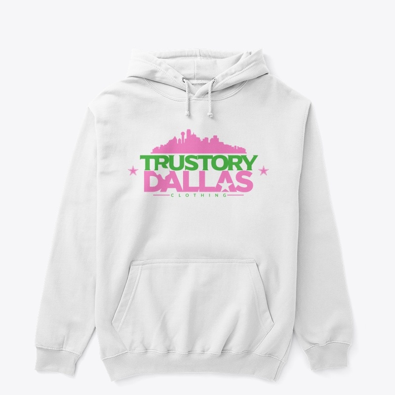 Pink and Green Dallas Logo