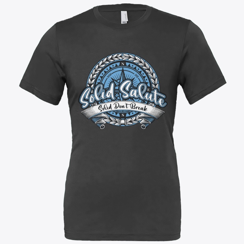 Sky Blue/Wht Solid Salute Badge