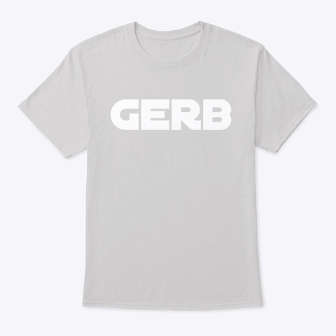 Gerb Productions Logo   Colored T's Light Steel Camiseta Front