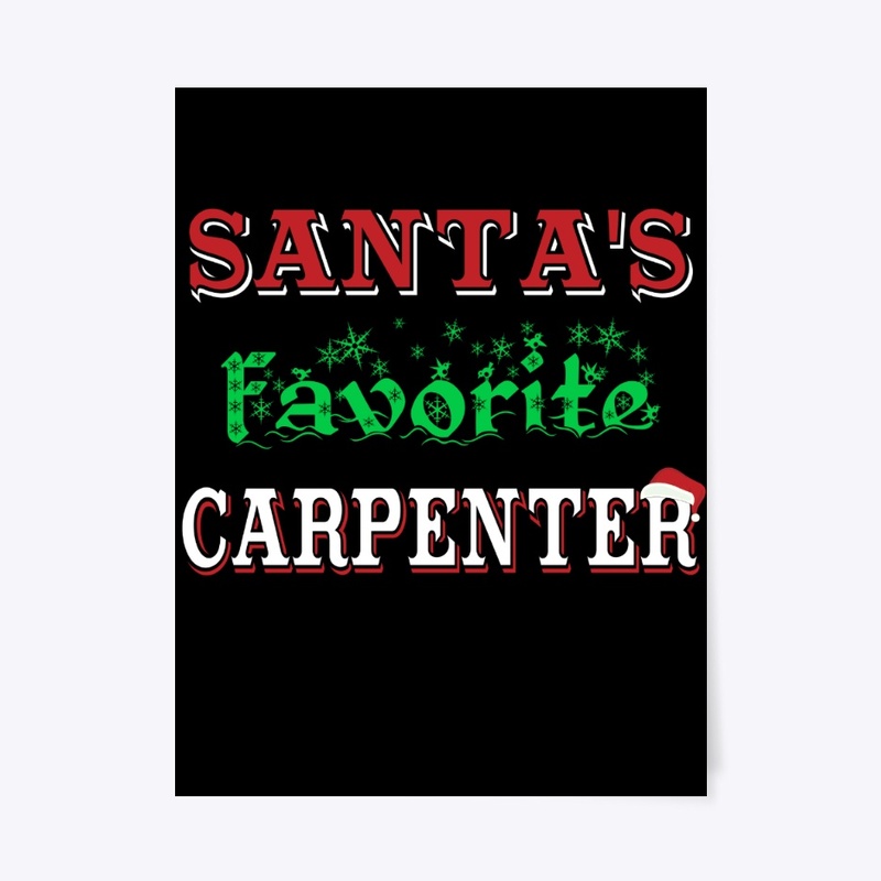 Santas Favorite Carpenter Gift Men Women
