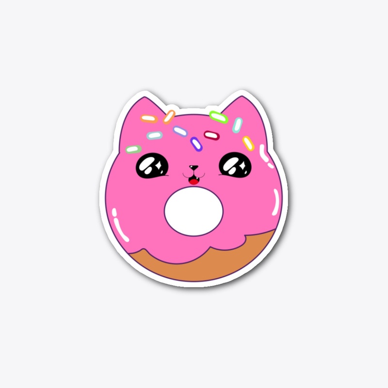Donut Cat  - Cute donut cat design