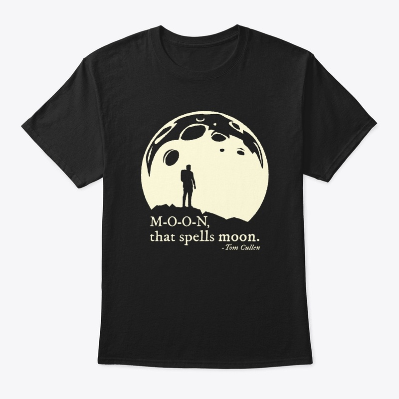 That spells MOON.