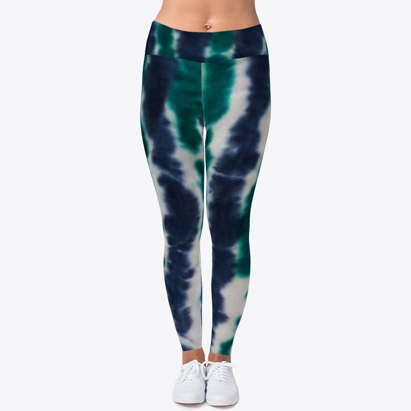 Tie dye blue green