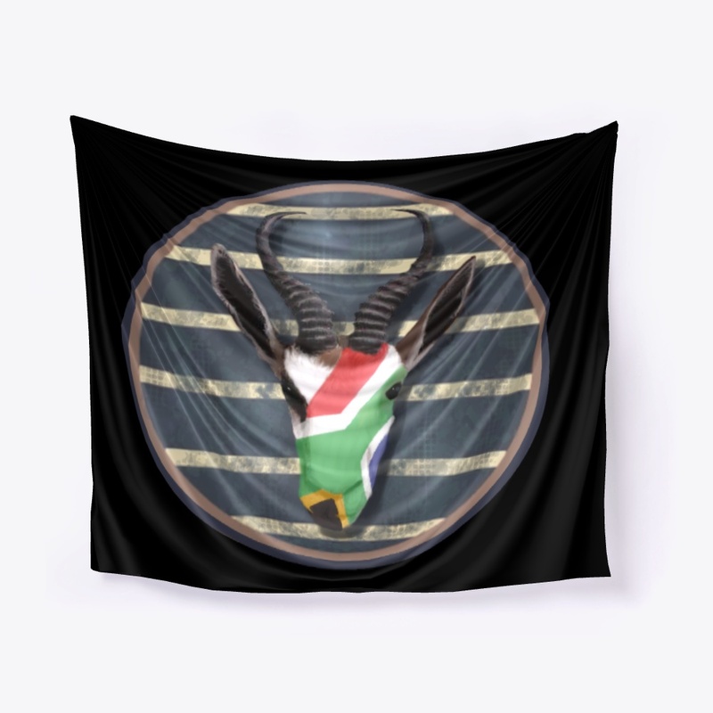 Springbok with South African flag