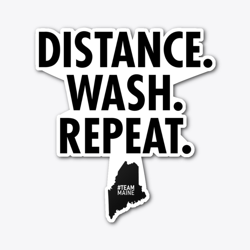 Team Maine - Distance, Wash, Repeat (Black)