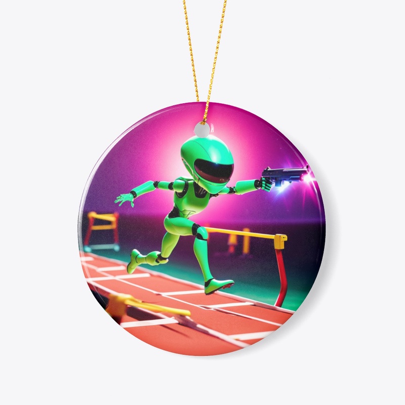 A robot on a running track