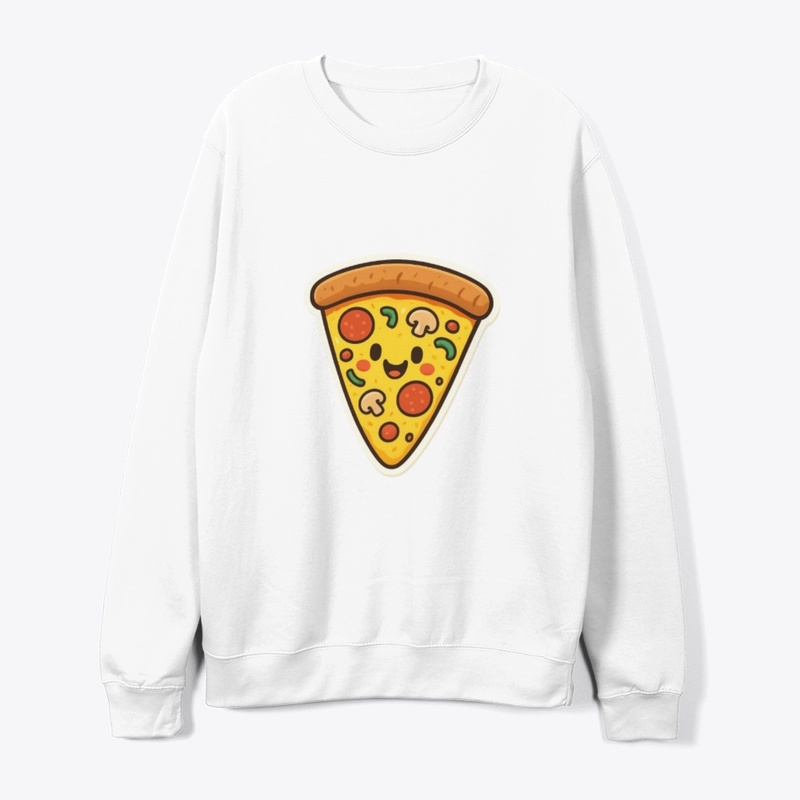 Happy Pizza Slice Fun & Whimsical Design