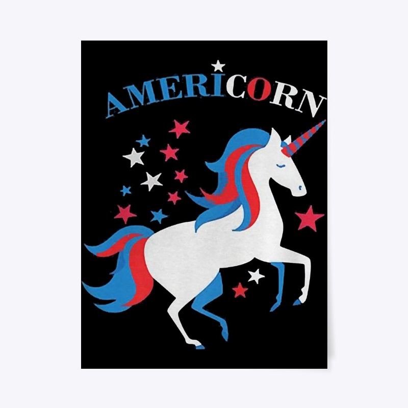 American Flag Unicorn Americorn