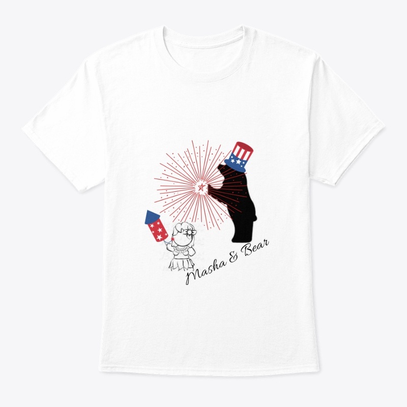 Masha & Bear 4th July Tee